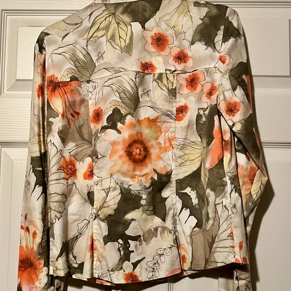 Proportion Petites Conrad C Sz 10 Women’s Stretch Floral Taylored Blouse - Picture 2 of 4